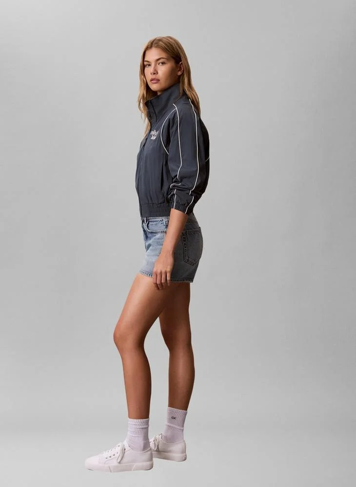 Calvin Klein Jeans Dark Slate Nylon Piping Jacket for Women | Best Price UAE
