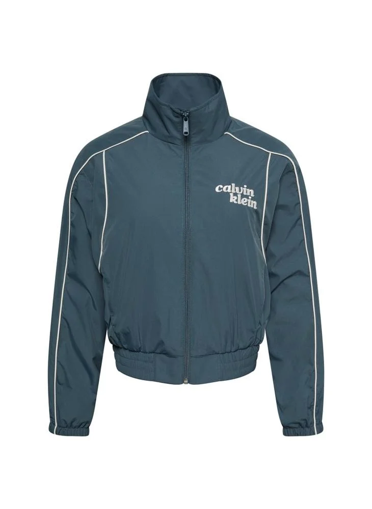 Calvin Klein Jeans Dark Slate Nylon Piping Jacket for Women | Best Price UAE