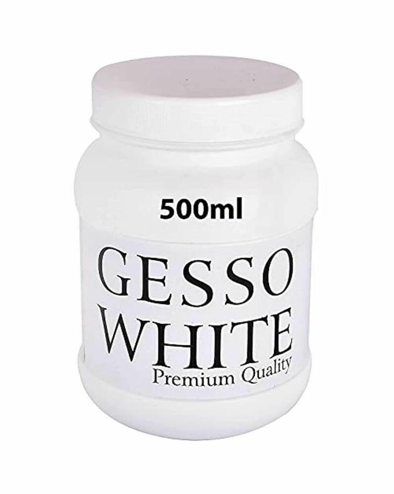 ARROLLIANT Gesso for Canvas Oil Painting Art and Craft, DIY Rich Pigment, Non-Cracking for Canvas, Wood, Leather, Earthenware, Metal | Ideal for Artists | White - Image 1