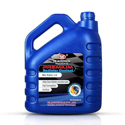 UE Autotech Premium Radiator Car Coolant - Heat Dissipation and Absorption Cooling Systems for Petrol, Diesel, and CNG Vehicles - Heavy-Duty Coolants, 3 Liter (Red Mix Ratio 1:4) - Image 1