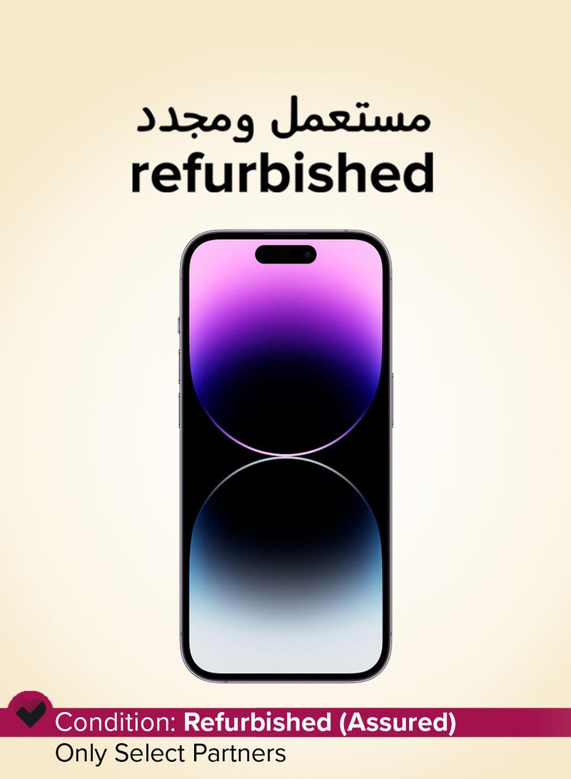 ابل  Refurbished - iPhone 14 Pro Max 128GB Deep Purple 5G With FaceTime - Physical Dual SIM Version - Image 1