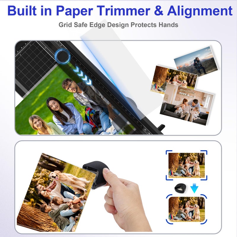 OFITECH 9 inch Laminator Machine with 40 Laminating Sheets, 4-in-1 Thermal Laminator with Paper Trimmer & Corner Rounder, 2-Min Fast Warm Up, Hot & Cold Laminating Machine 8.5 x 11 for Office School Home - Image 3