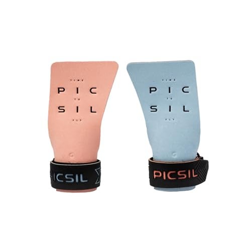 PICSIL Condor Grips, No Hole Leather Hand Grips, Increased Protection and Comfort, Hand grips for Gymnastic, Cross Training, Pull ups, Weightlifting, Prevents Blisters and Tears, (G+, Coral) - Image 1