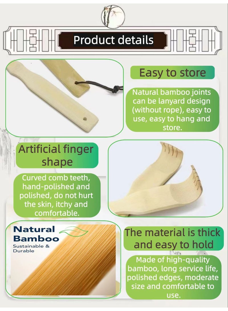 Loucky Bamboo Back Scratcher 2-Pack – 17 Inch Natural Wood Massager for Itch Relief – Smooth Finish, Ergonomic Grip, Gift for Elderly & Pregnant Women - Image 4