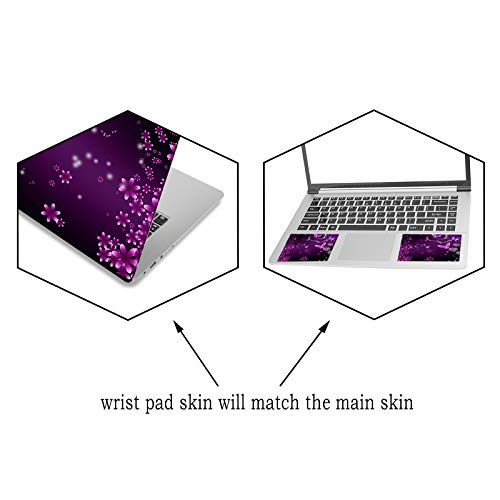 ArtSo Laptop Skin Sticker Decal, 12" 13" 13.3" 14" 15" 15.4" 15.6 inch Laptop Universal Netbook PC Notebook Vinyl Reusable Skin Sticker Cover Art Case Protector Personalized, Purple Heart Butterfly - Image 5