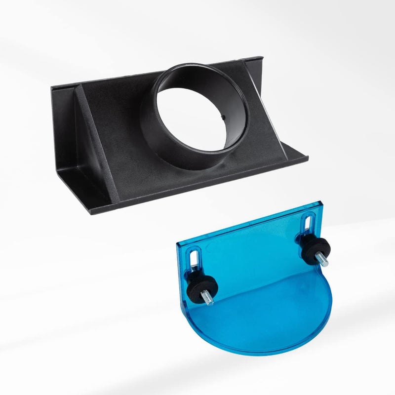 POWERTEC 71733 Full Size Router Bit Guard Kit with Router Table Dust Port  25 ID x 65 Dust Collection Adapter