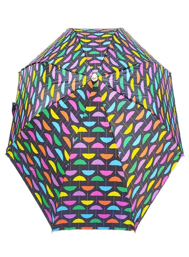 RAINPOPSON 2 Fold Printed Big Size Stylish for Women & Men UV Protection Windproof Office Umbrella Combo for Girls (Multicolor Printed) - Set of 2 (UM-365) - Image 3