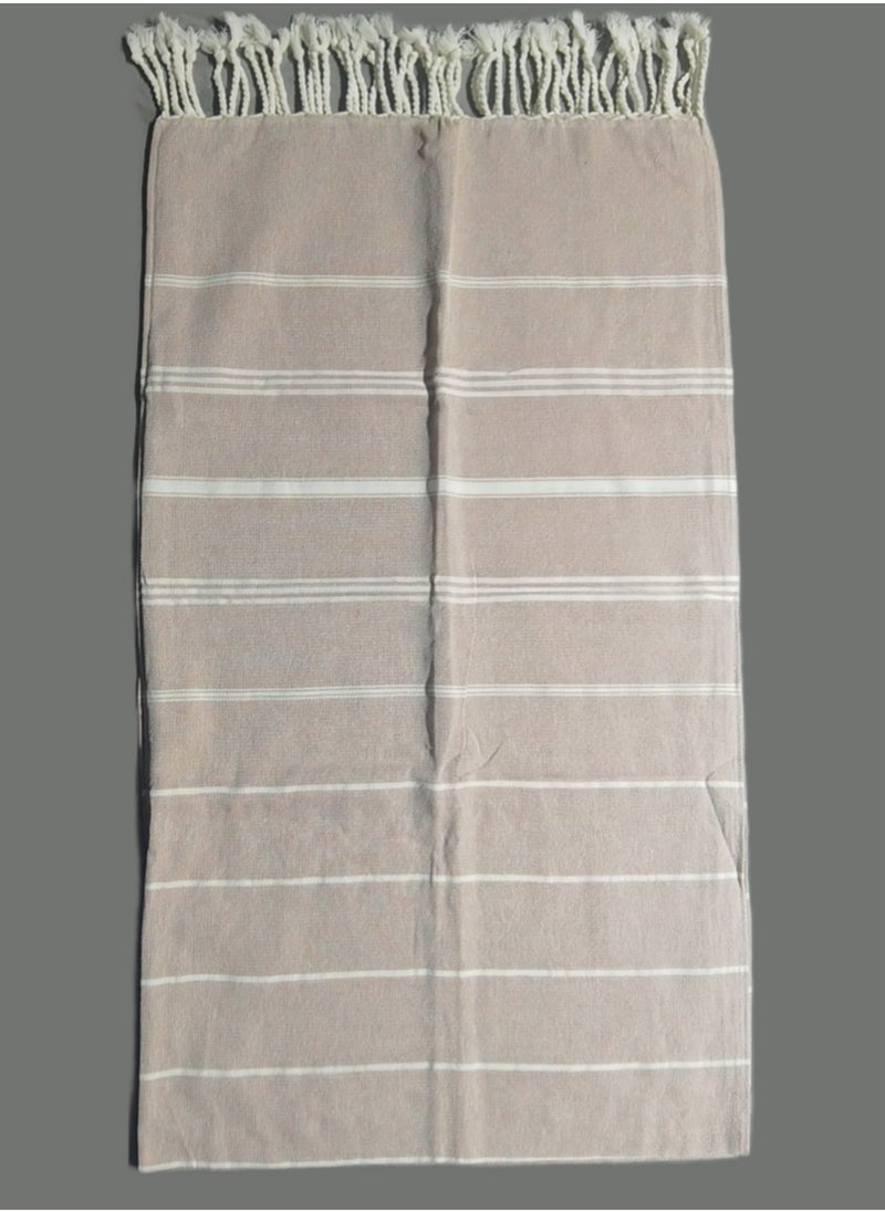 Rock Pow Turkish Beach Towel 35.4x71inch 100% Soft Cotton Sand Free Quick Dry Towel Turkish Towel Lightweight Travel Towel for Beach Gifts Beach Accessories (Khaki 90x180cm)  - Image 3