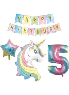 Best Party 5 Year Old Unicorn Foil Balloon Set - pzsku/Z146772BCEA142B6118DDZ/45/_/1737354303/924f41e3-3079-4071-b771-1951cc7de0e9