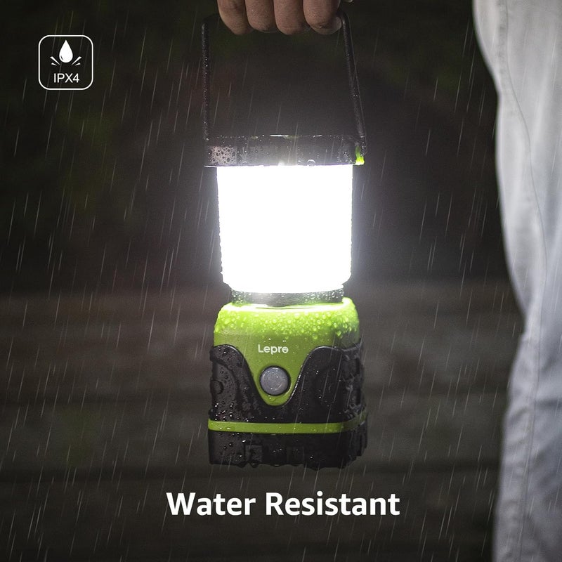 Lepro 1500LM Battery Powered LED Camping Lantern, Waterproof Tent Light with 4 Light Modes, Camping Essentials, Portable Lantern Flashlight for Camping, Emergency Light, Power Outage, Not Rechargeable - Image 5