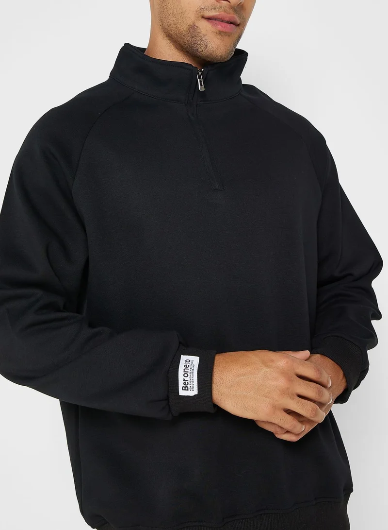 OFF LIMITS Zip Neck Sweater