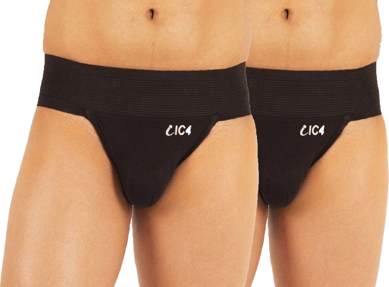 IC4 Store Black Men's Gym Supporter Pack of 2 - Image 1