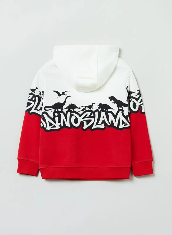 Ovs Cotton hoodie with print