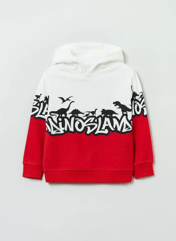 Ovs Cotton hoodie with print
