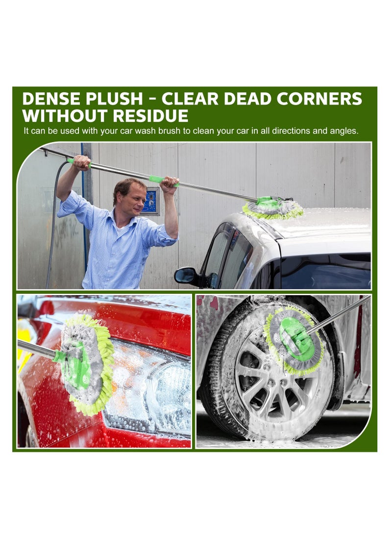 SOLARAE 5 Pcs Car Wash Mitt Car Wash Kit, Car Wash Brush Not Included, Microfiber Mitt Car Wash Detail Car Cleaning Tools Truck Washing Kit Chenille Scratch Free Replacement Kit for Auto RV Pickup Bus - Image 5