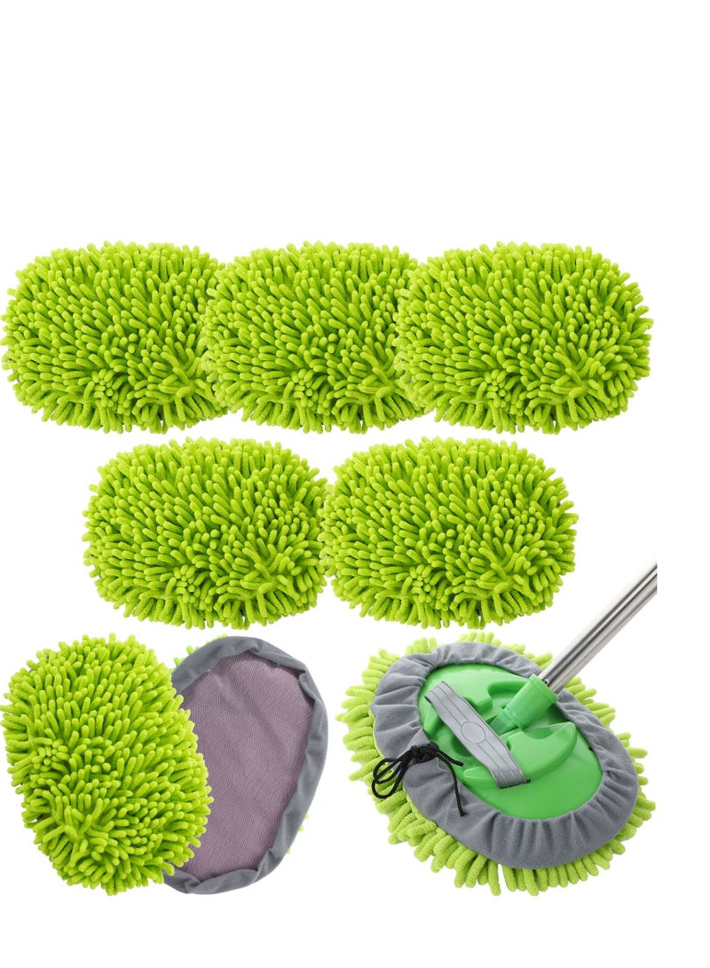 SOLARAE 5 Pcs Car Wash Mitt Car Wash Kit, Car Wash Brush Not Included, Microfiber Mitt Car Wash Detail Car Cleaning Tools Truck Washing Kit Chenille Scratch Free Replacement Kit for Auto RV Pickup Bus - Image 1
