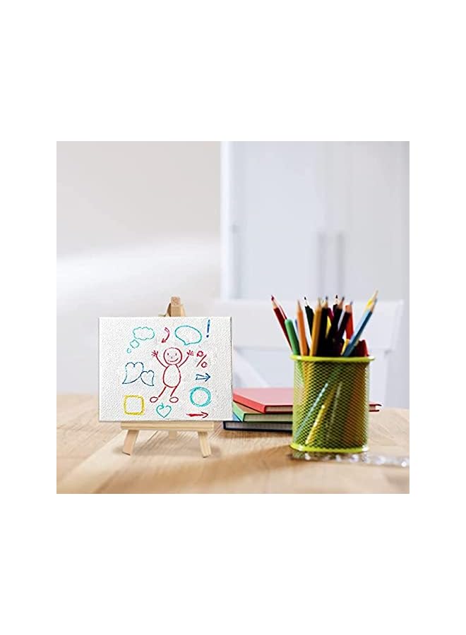 The Bros Mini Wooden Easel, Desktop Small Easel, Wooden Photo Frame Tripod, Digital Oil Painting Display Mini Easel, Advertising Display Stand, 20 Pieces - Image 5