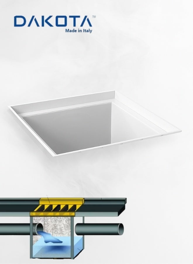 Dakota Catch Pit with Grating 40x40 cm – Polypropylene Drainage Chamber,  Four Side Pipe Connection. Avaliable Size 20x20,30x30,40x40,55x55. Made in Italy - Image 5