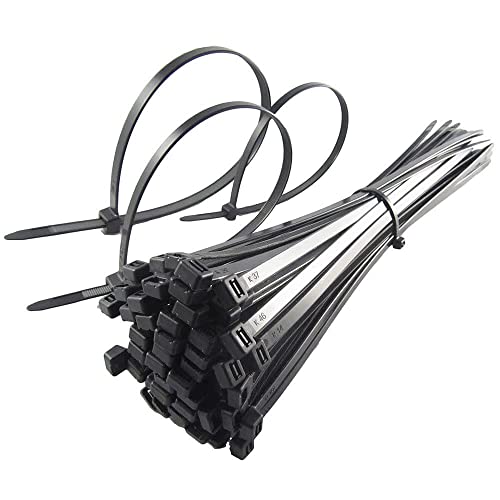 LIRABS® 4, 6, 8, 10, 12 Inch Nylon Cable Ties Zip Wire Organizer Ties, Zip Ties, Cable Organizer, 50 Pieces Each Size Combo - Black - Image 3