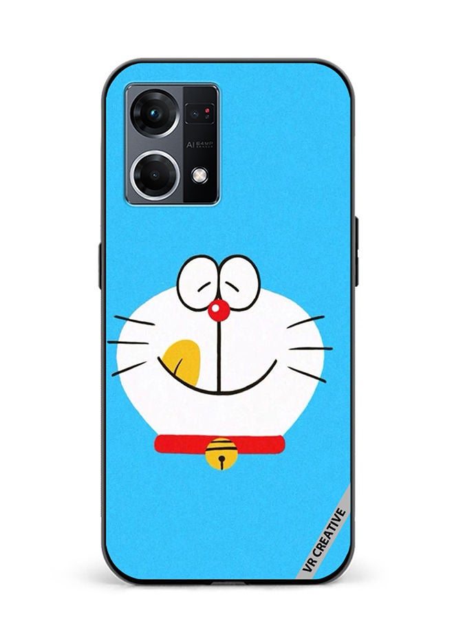 VR CREATIVE Protective Case Cover For Oppo Reno8 4G Cryon Doremon Design Multicolour - Image 1
