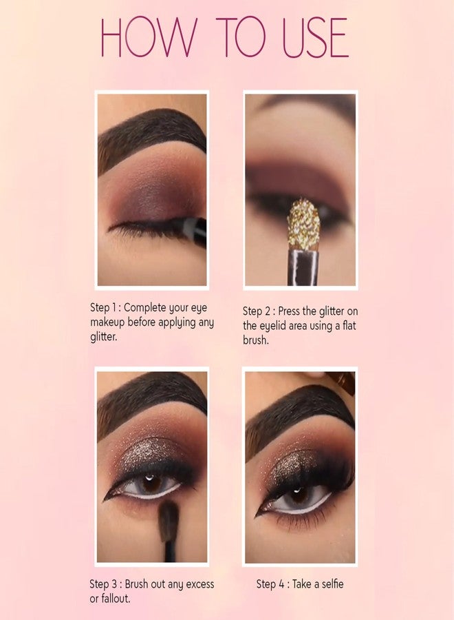 JUST GOLD Justgold Master Professional Collection 10 Color Glitter Eyeshadow Palette Highly Pigmented Long Lasting Glitter Shade For Party for Women Girls - Image 4