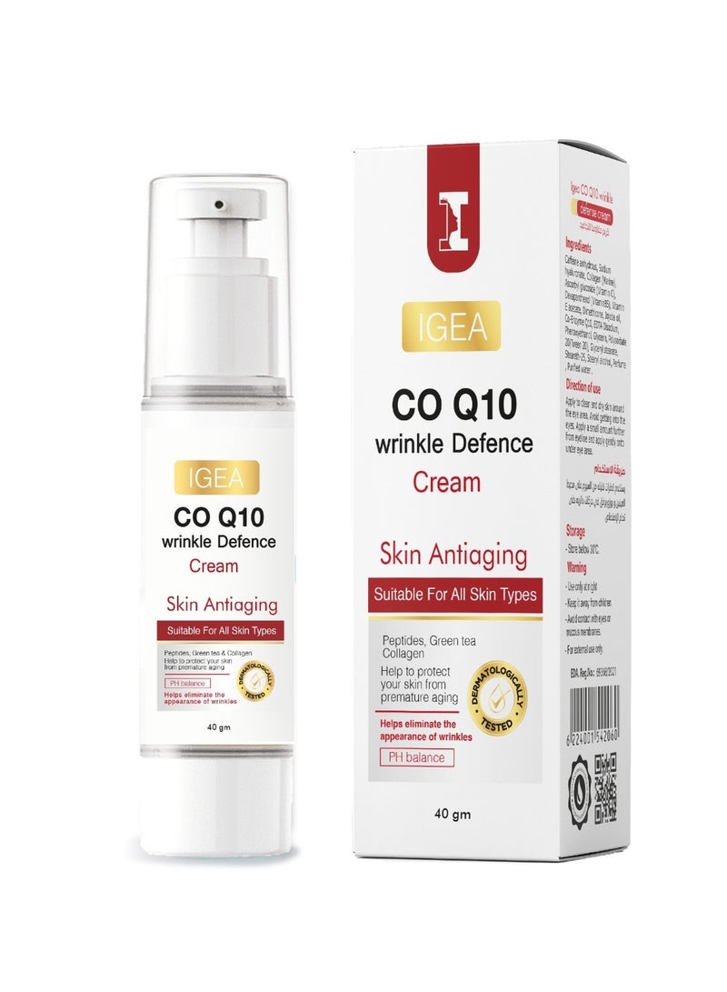 IGEA PHARMA CO Q10 Wrinkle Defence Cream  | Skin Antiaging - Reduces wrinkles & fine lines - Image 1