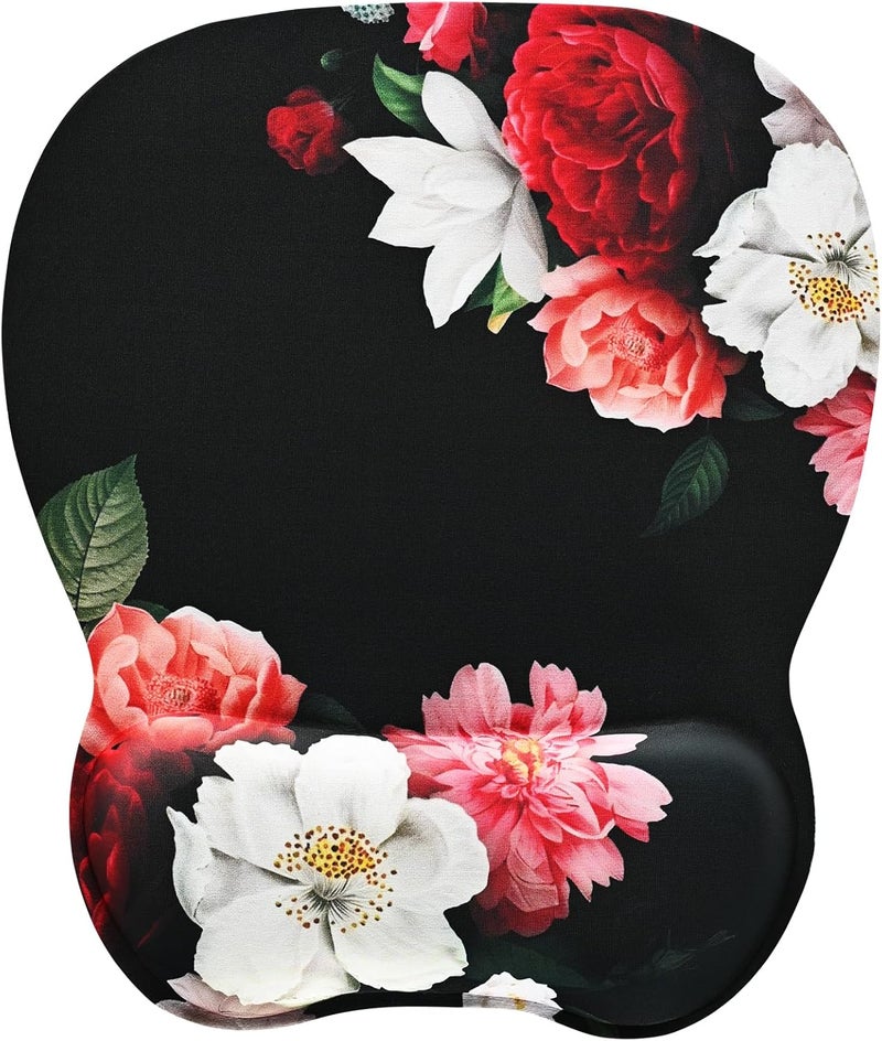 Eoocoo وسادة ماوس مريحة مع دعم للمعصم، وسادة ماوس مع وسادة معصم من رغوة الذاكرة وقاعدة غير قابلة للانزلاق للكمبيوتر، مقهى، منزل ومكتب، 9.64 × 8.26 بوصة ملحقات مكتب - Image 1