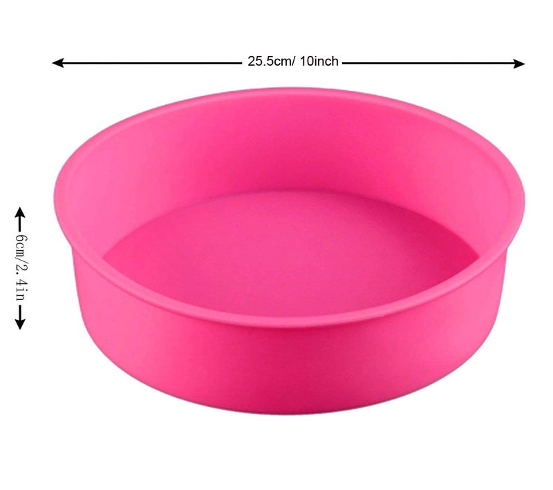 KOOTIPS Baking Silicone 10-Inch Round Cake Pan Baking Mold, BPA Free, Non-Stick European-Grade Silicone, 2.16-Inches Deep - Image 4