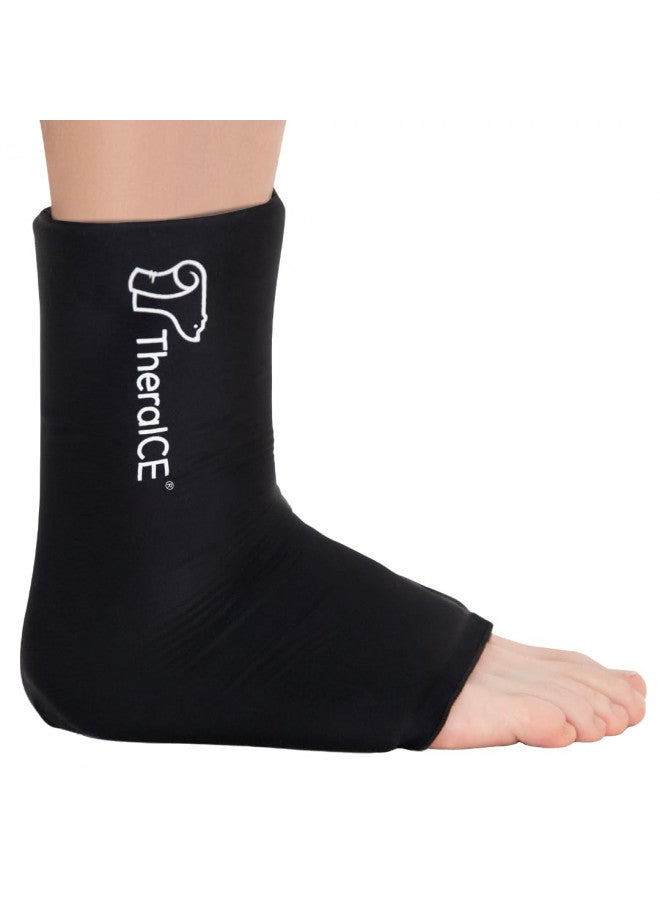 TheraICE TheraICE Ankle Ice Pack Wrap for Swelling, Reusable Ankle Ice Pack for Sprained Ankle Injuries, Cold Therapy Sock Compression, Plantar Fasciitis Relief, Achilles Tendonitis, Sore Feet, Foot & Heel - Image 1