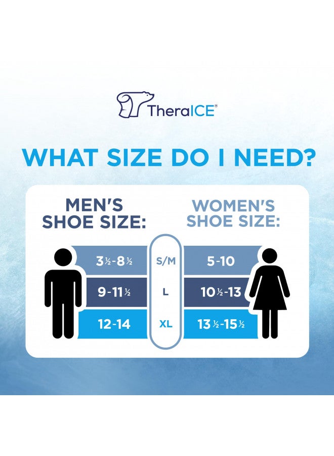 TheraICE TheraICE Ankle Ice Pack Wrap for Swelling, Reusable Ankle Ice Pack for Sprained Ankle Injuries, Cold Therapy Sock Compression, Plantar Fasciitis Relief, Achilles Tendonitis, Sore Feet, Foot & Heel - Image 4