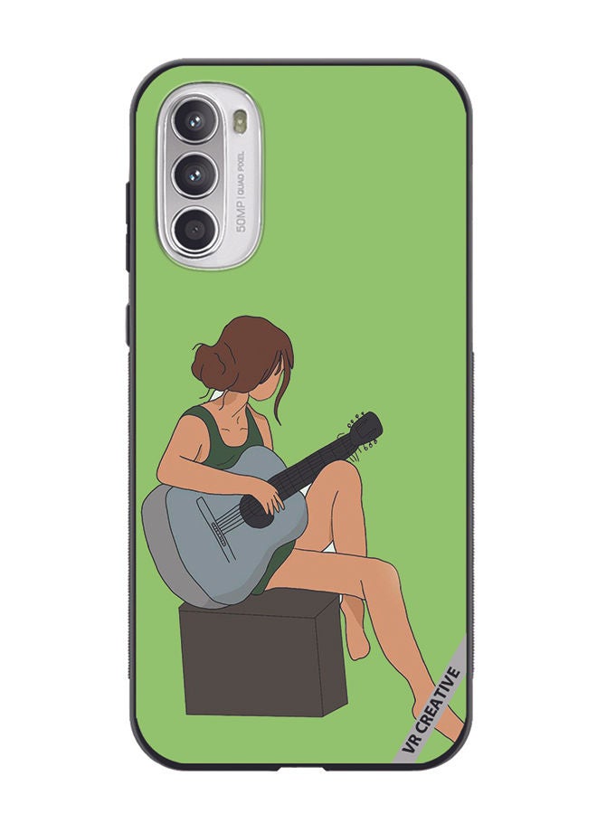 VR CREATIVE Protective Case Cover For Motorola Moto G82 Girl With Guitar Design Multicolour - Image 1