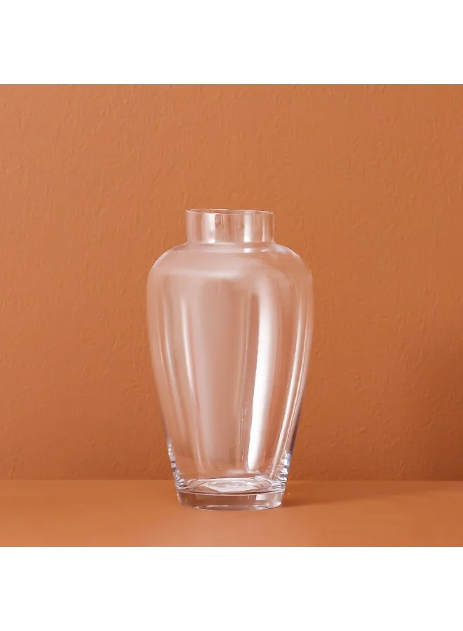 DANUBE HOME Danube Home Vetro Urn Clear Glass Vase - 15.5X20Cm Elegant Home Decor Collection For Fresh Flowers Durable Flower Vases For Any Space Decorative Home Accessories
