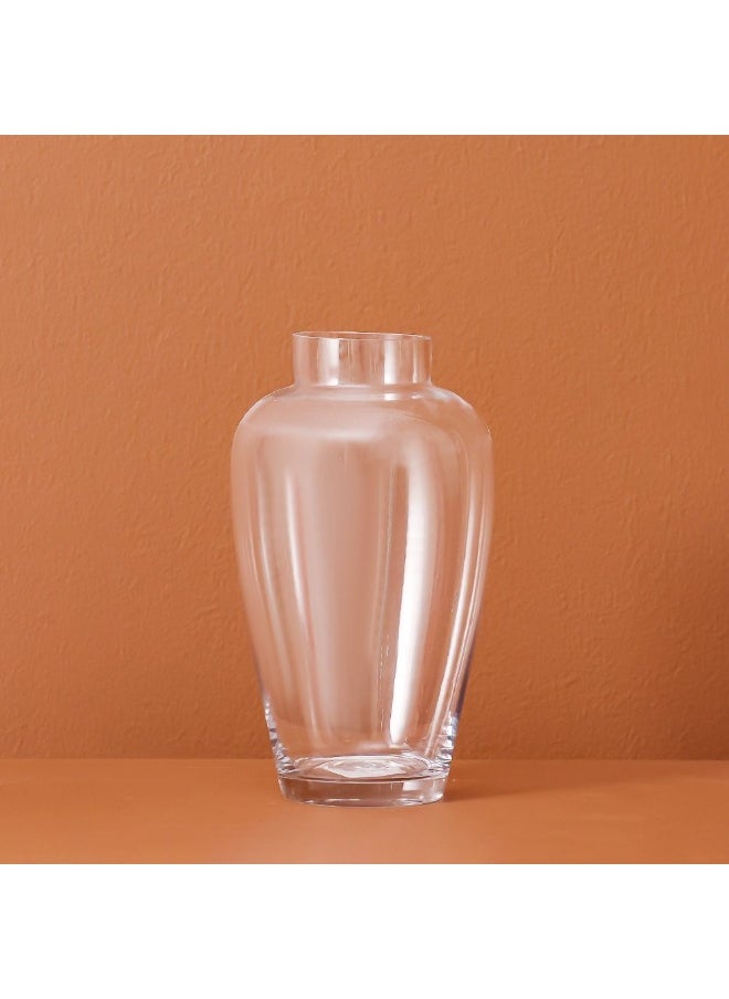 DANUBE HOME Danube Home Vetro Urn Clear Glass Vase - 15.5X20Cm Elegant Home Decor Collection For Fresh Flowers Durable Flower Vases For Any Space Decorative Home Accessories  - Image 1