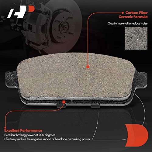 A-Premium Rear Ceramic Disc Brake Pads Set Compatible with Select Buick, Cadillac and Chevy Models - Cruze, Cruze Limited,Cascada, Encore, Verano, ELR, Orlando, Sonic, Trax, Volt, 4 Pcs - Image 3