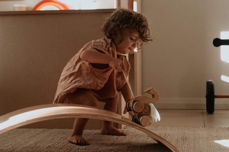 Kinderfeets Bamboo Push and Pull Animal Swan - Image 3