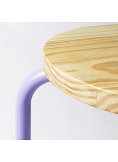 Zaboon Stool, lilac/pine  - Image 3