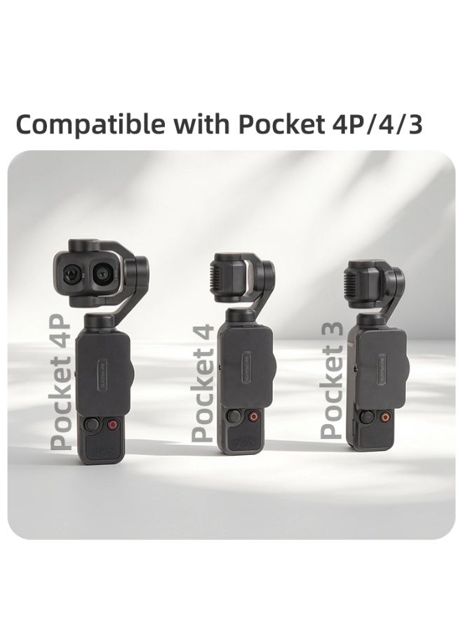 سني لايف غطاء شاشة وواقي شمس لـ Osmo Pocket 4P/4/3، غطاء مغناطيسي قابل للطي للكاميرا مع جوانب قابلة للتعديل، ملحقات حماية شاشة كاملة لكاميرا Pocket Gimbal - Image 3