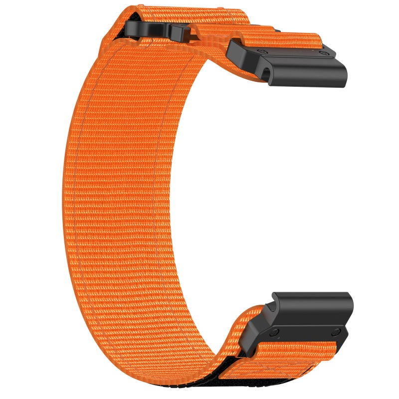 S-TOP For Garmin Descent Mk3 43mm 20mm Nylon Hook And Loop Fastener Watch Band(Orange) - Image 2