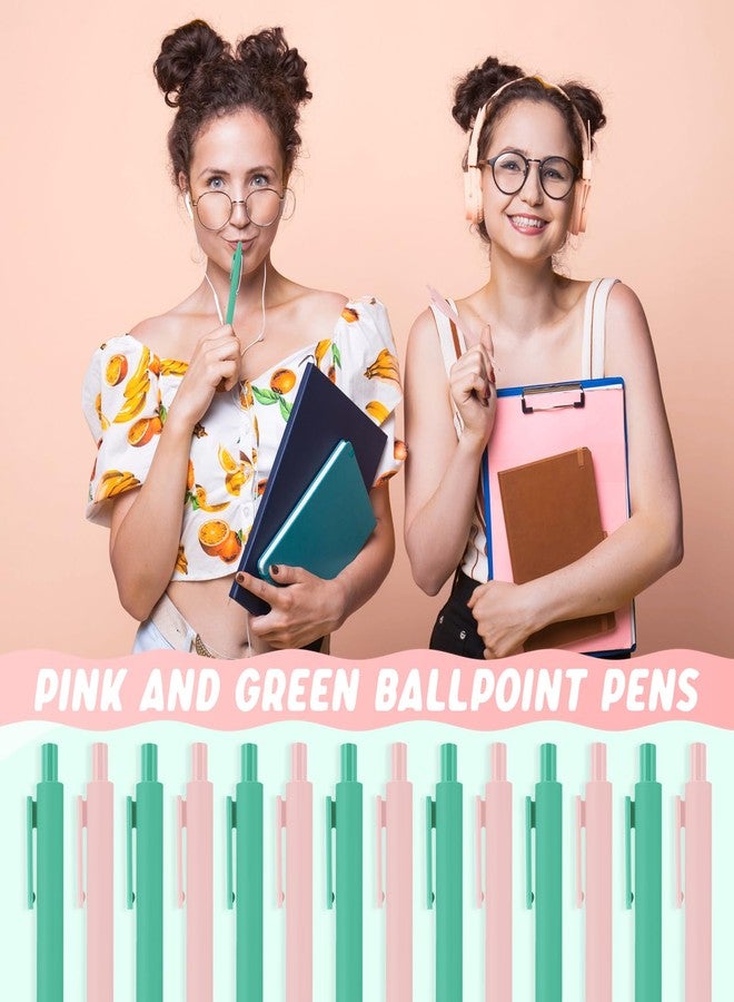 Dinifee 50 Pcs Pink and Green Ballpoint Pens Bulk Baby Shower Pens Set Writing 1.0 mm Medium Point Witch Party Favors for Guests Office School Wedding Gender Reveal Party Birthday Decorations - Image 5