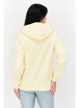 Champion Women Sportswear Fit Hooded Training Sweatshirt, Yellow  - Image 4
