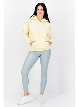 Champion Women Sportswear Fit Hooded Training Sweatshirt, Yellow  - Image 2