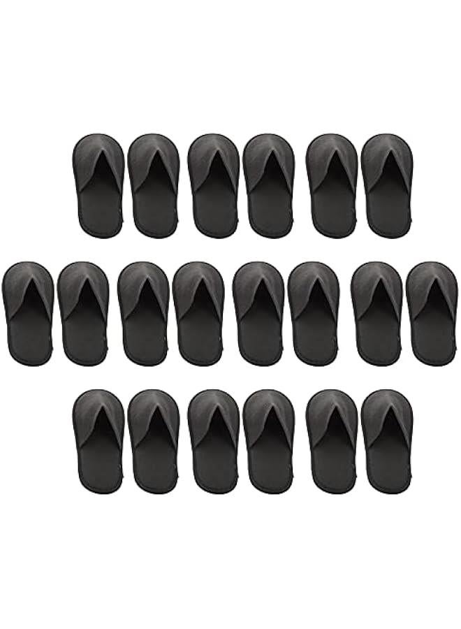 Travel Slippers 20Pcs Disposable Slippers Uni Non- slip Closed Toe Cotton Slippers Breathable for Men Women Hotel Home Guest Massage Travel Salon Plane Party A Bride Bridesmaid Slippers  - Image 1
