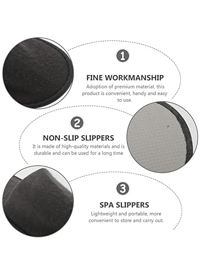 Travel Slippers 20Pcs Disposable Slippers Uni Non- slip Closed Toe Cotton Slippers Breathable for Men Women Hotel Home Guest Massage Travel Salon Plane Party A Bride Bridesmaid Slippers  - Image 3