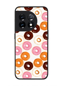 Rugged Black edge case for OnePlus 11R 5G / OnePlus Ace 2 Slim fit Soft Case Flexible Rubber Edges Anti Drop TPU Gel Thin Cover - Donut Drops