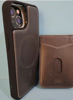 Generic Apple regular cover 128 inch, black color  With a gorgeous brown back, a chic box and a magnetic ball attached to the case  - Image 3