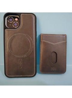 Generic Apple regular cover 128 inch, black color  With a gorgeous brown back, a chic box and a magnetic ball attached to the case  - Image 2