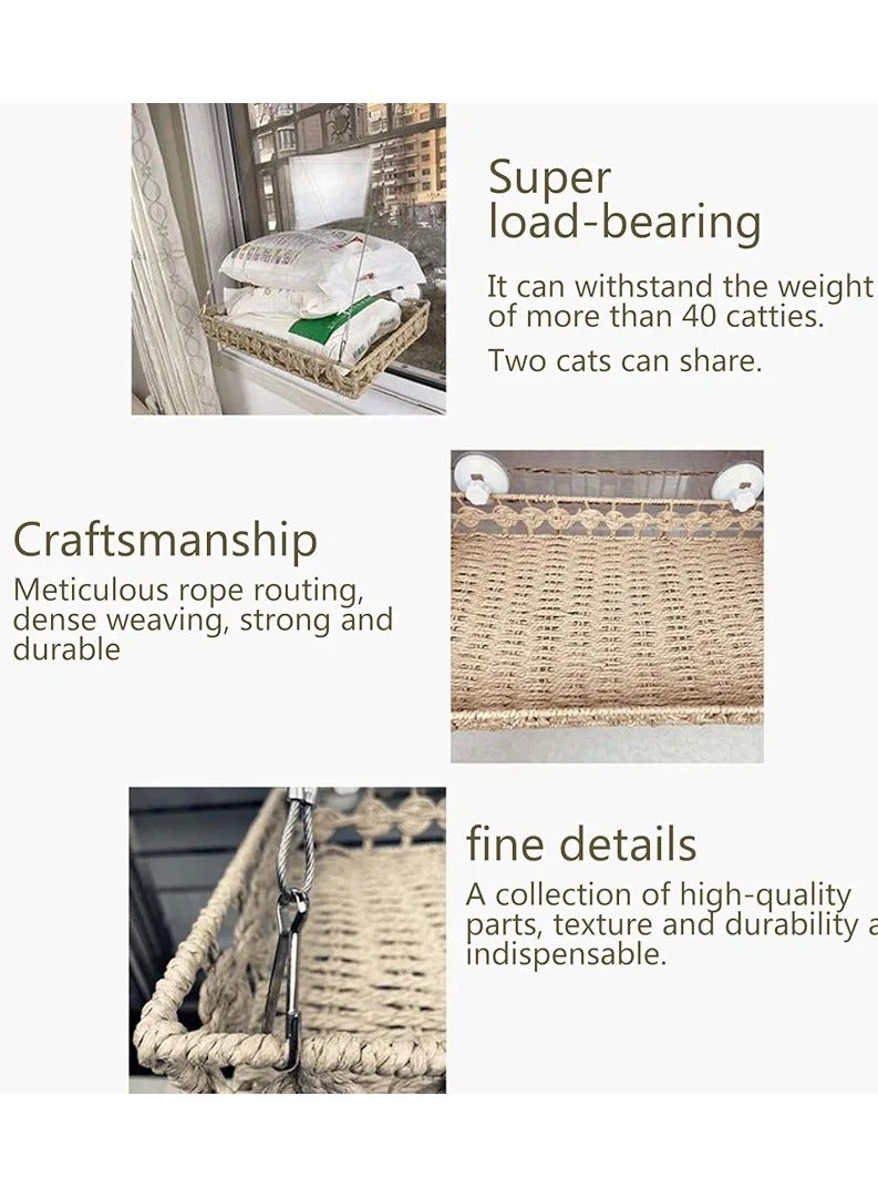 A.M Cat Hammock, Balcony Window, Cat Hammock, Pet Cat Bed, Cat Perch Accessories, with Scratcher - Image 4