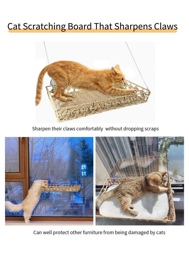 A.M Cat Hammock, Balcony Window, Cat Hammock, Pet Cat Bed, Cat Perch Accessories, with Scratcher - Image 5