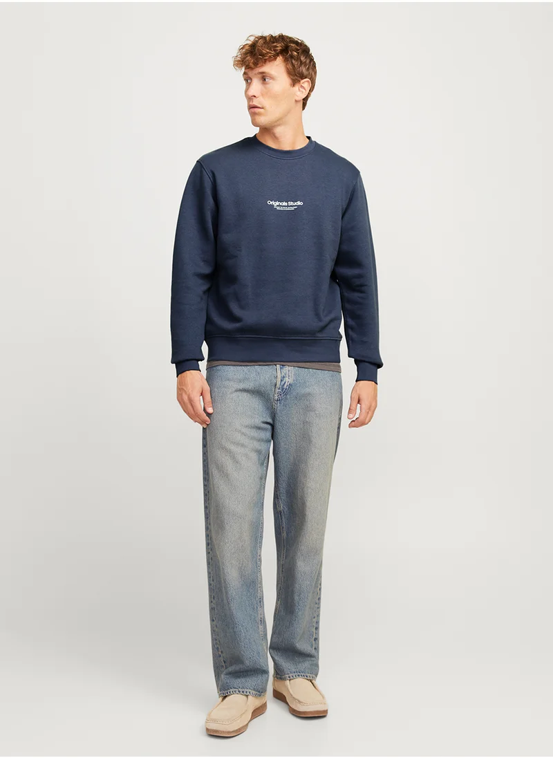 جاك اند جونز Logo Crew Neck Sweater