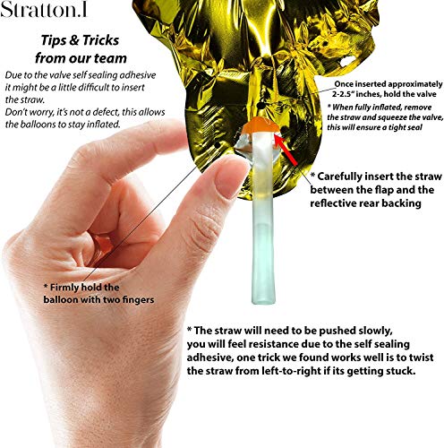 HEMITO Solid Happy Birthday Golden Foil Letter Balloons(13 foil latter 1 pack) With 30 Pic Black Gold Balloons And 2 Pcs Golden Metallic Fringe Shiny Curtains Balloon (Gold, Black, Pack of 45). - Image 4